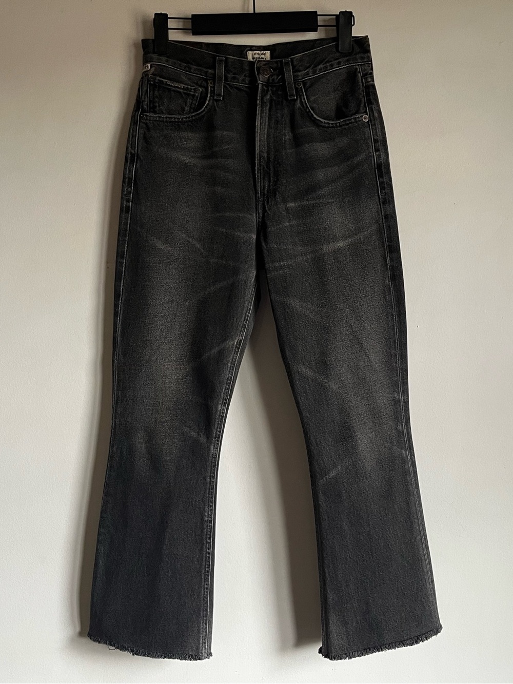 Citizens of Humanity Estella High Rise Ankle Flare 24 Black Moon Made in USA